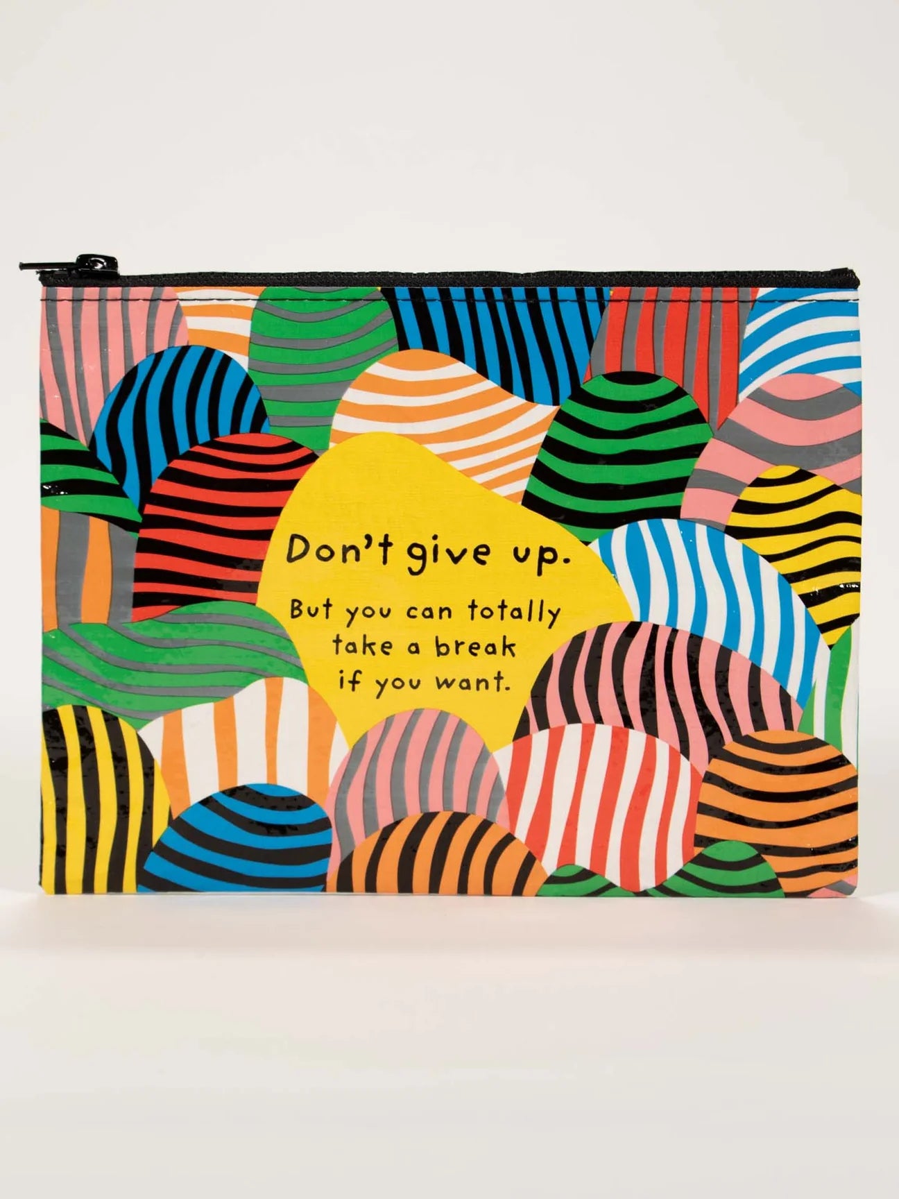 Blue Q Don't Give Up Zipper Pouch